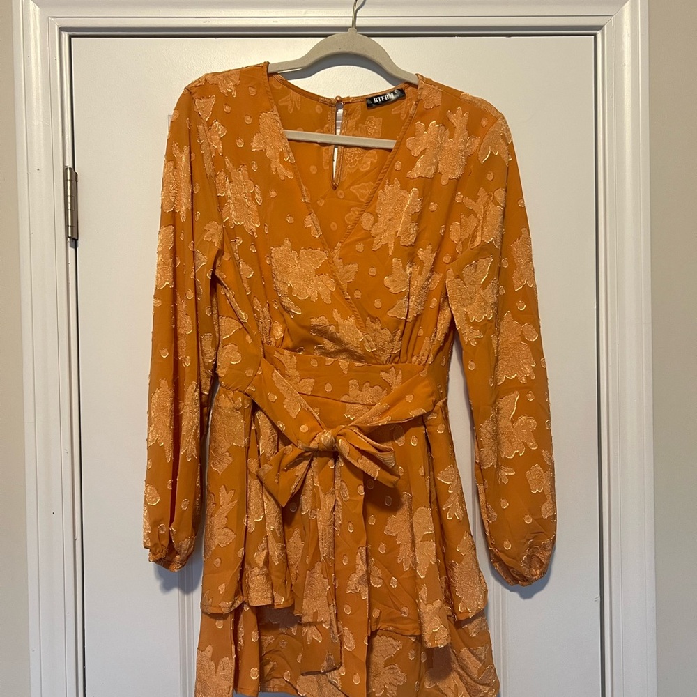 Orange Floral Romper